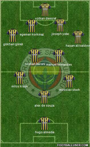 Fenerbahçe SK Formation 2012