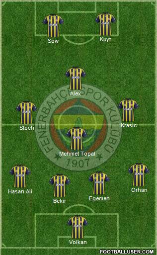Fenerbahçe SK Formation 2012