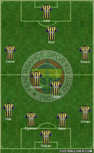 Fenerbahçe SK Formation 2012