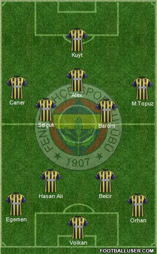 Fenerbahçe SK Formation 2012