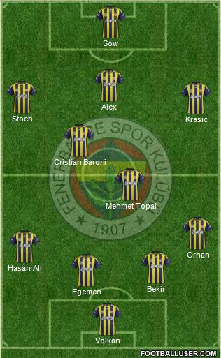 Fenerbahçe SK Formation 2012