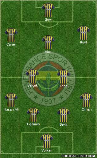 Fenerbahçe SK Formation 2012