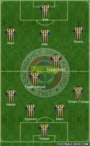 Fenerbahçe SK Formation 2012