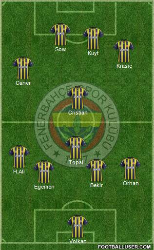 Fenerbahçe SK Formation 2012