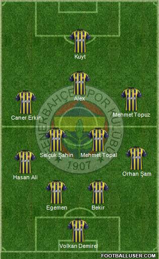 Fenerbahçe SK Formation 2012