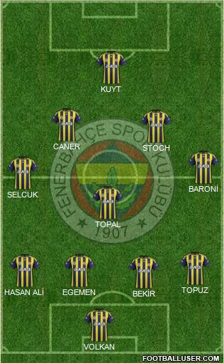 Fenerbahçe SK Formation 2012