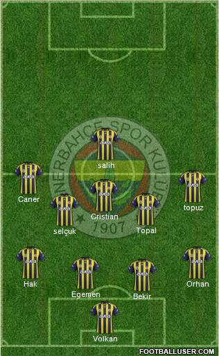 Fenerbahçe SK Formation 2012