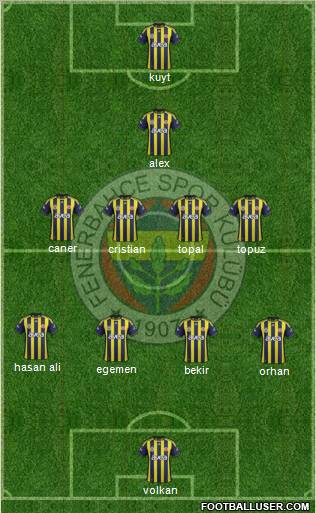 Fenerbahçe SK Formation 2012