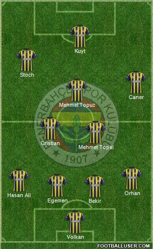 Fenerbahçe SK Formation 2012