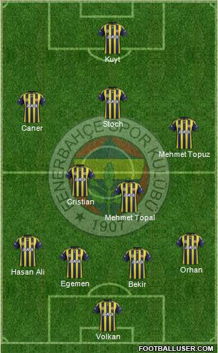 Fenerbahçe SK Formation 2012