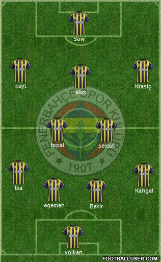Fenerbahçe SK Formation 2012
