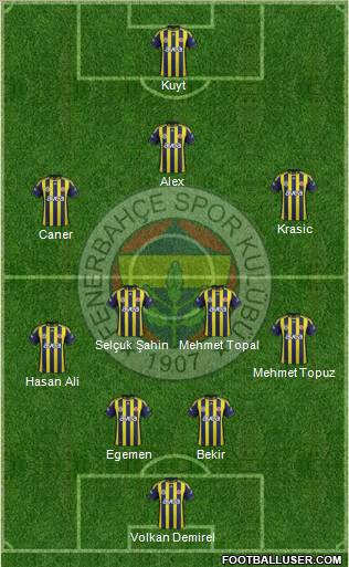 Fenerbahçe SK Formation 2012