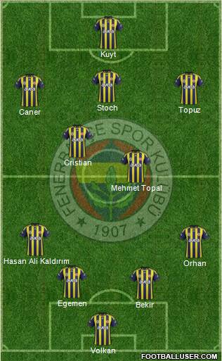 Fenerbahçe SK Formation 2012