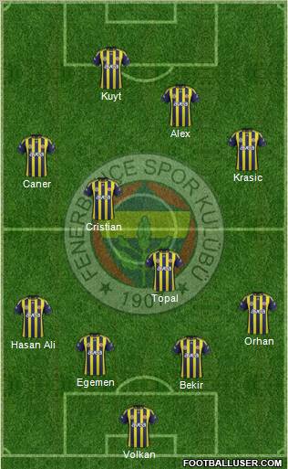 Fenerbahçe SK Formation 2012