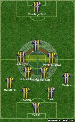 Fenerbahçe SK Formation 2012