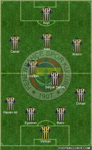 Fenerbahçe SK Formation 2012