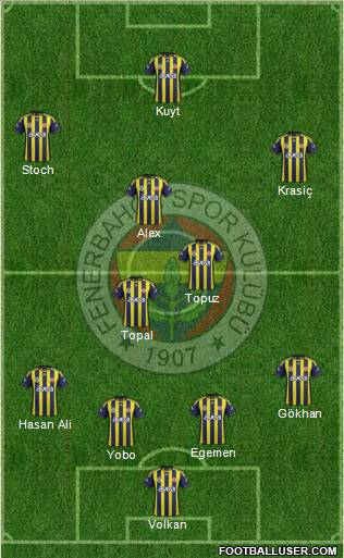 Fenerbahçe SK Formation 2012