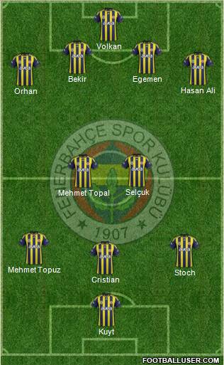 Fenerbahçe SK Formation 2012