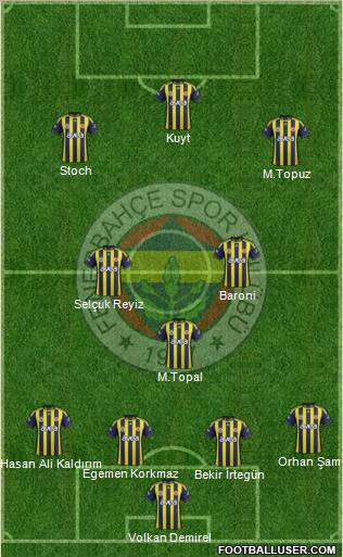 Fenerbahçe SK Formation 2012