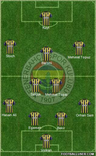 Fenerbahçe SK Formation 2012