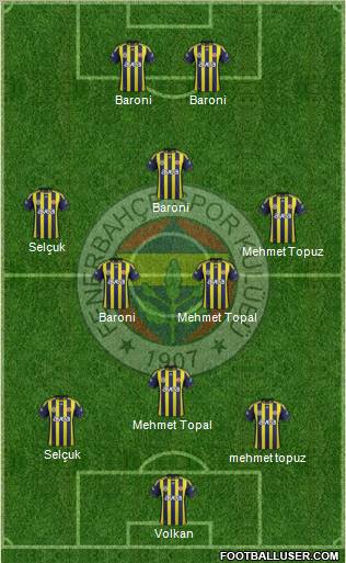 Fenerbahçe SK Formation 2012