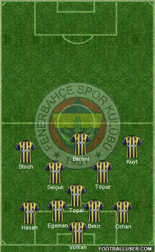 Fenerbahçe SK Formation 2012