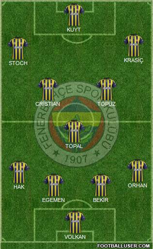 Fenerbahçe SK Formation 2012