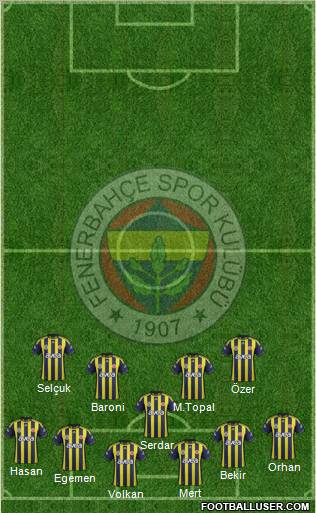 Fenerbahçe SK Formation 2012