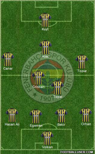 Fenerbahçe SK Formation 2012