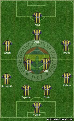 Fenerbahçe SK Formation 2012