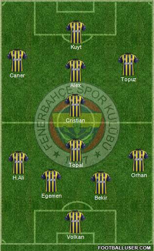 Fenerbahçe SK Formation 2012