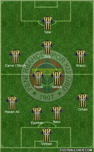Fenerbahçe SK Formation 2012