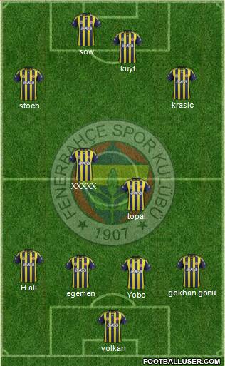 Fenerbahçe SK Formation 2012