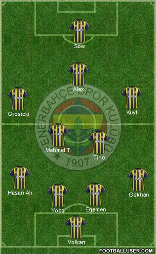 Fenerbahçe SK Formation 2012