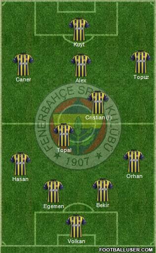 Fenerbahçe SK Formation 2012