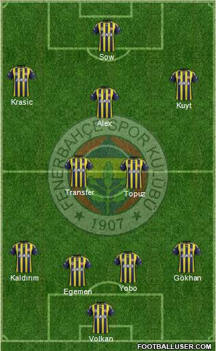 Fenerbahçe SK Formation 2012