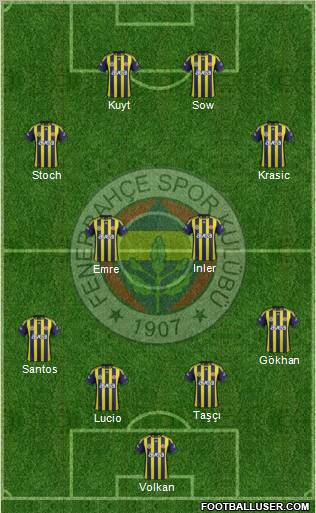 Fenerbahçe SK Formation 2012
