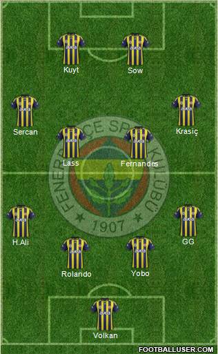 Fenerbahçe SK Formation 2012