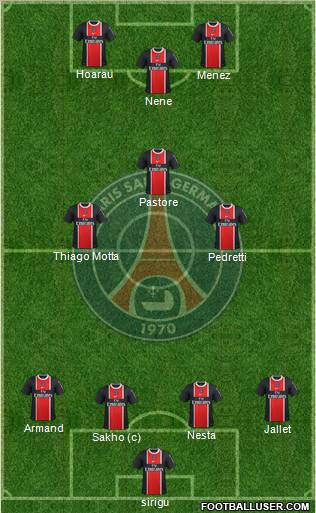 Paris Saint-Germain Formation 2012