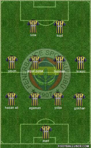 Fenerbahçe SK Formation 2012
