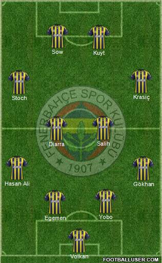 Fenerbahçe SK Formation 2012