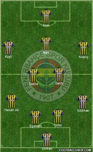 Fenerbahçe SK Formation 2012
