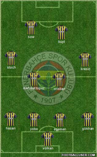 Fenerbahçe SK Formation 2012