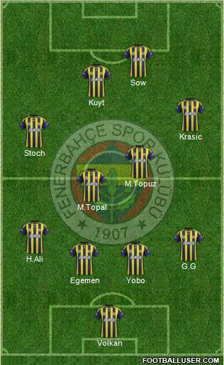 Fenerbahçe SK Formation 2012