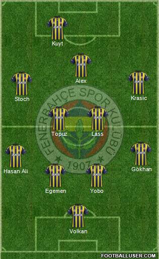 Fenerbahçe SK Formation 2012