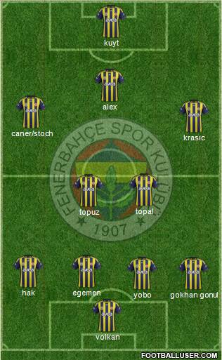 Fenerbahçe SK Formation 2012