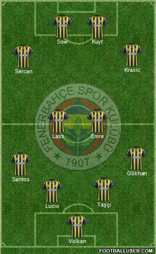 Fenerbahçe SK Formation 2012