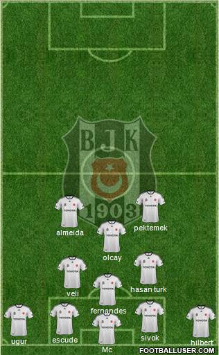 Besiktas JK Formation 2012