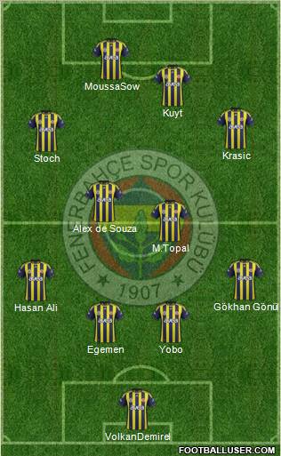 Fenerbahçe SK Formation 2012