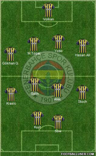 Fenerbahçe SK Formation 2012